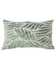 Cojín Hojas Verdes Doble Cara 30x50 cm con Cremallera