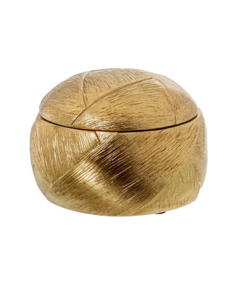 Joyero de Resina Dorada Redondo Ø11,5x8 cm | Comprar Online