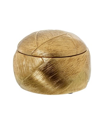 Joyero de Resina Dorada Redondo Ø11,5x8 cm | Comprar Online