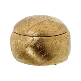Joyero de Resina Dorada Redondo Ø11,5x8 cm | Comprar Online