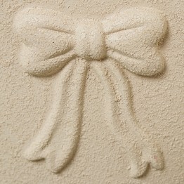 Cesto Cerámica Decorativo con Lazo 17x10x19cm - Nova Decoración