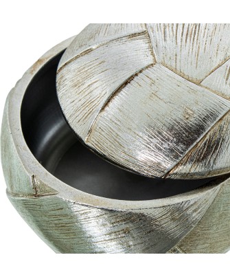 Joyero de Resina Plateado Redondo Ø11,5x8 cm | Comprar Online