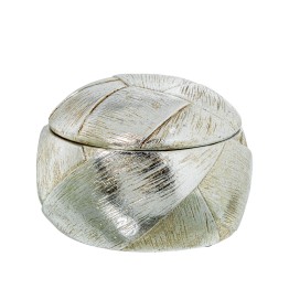 Joyero de Resina Plateado Redondo Ø11,5x8 cm | Comprar Online