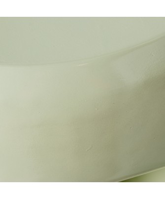 Mesa Auxiliar Fibra de Vidrio Verde Brillo 35x35x43cm