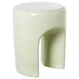 Mesa Auxiliar Fibra de Vidrio Verde Brillo 35x35x43cm