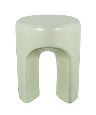 Mesa Auxiliar Fibra de Vidrio Verde Brillo 35x35x43cm