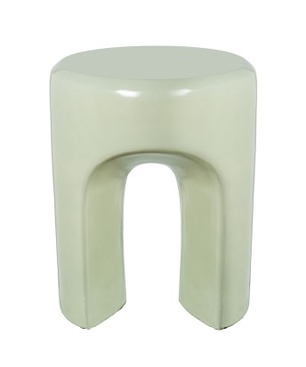 Mesa Auxiliar Fibra de Vidrio Verde Brillo 35x35x43cm