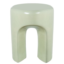 Mesa Auxiliar Fibra de Vidrio Verde Brillo 35x35x43cm