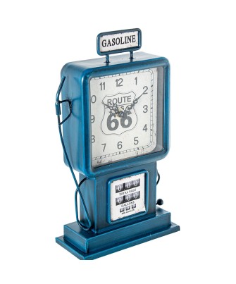 Reloj Sobremesa Surtidor Gasolina Ruta 66 Metal - Nova Decoración