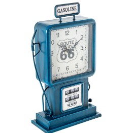 Reloj Sobremesa Surtidor Gasolina Ruta 66 Metal - Nova Decoración