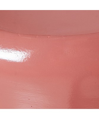 Mesa Auxiliar Fibra de Vidrio Rosa Brillo 35x35x43cm