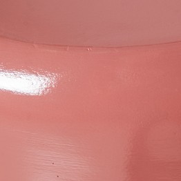 Mesa Auxiliar Fibra de Vidrio Rosa Brillo 35x35x43cm