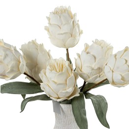 Flor Artificial Blanca Espuma EVA y Papel 65cm | Nova Decoración