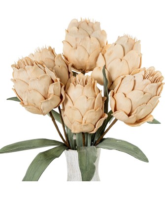 Flor Artificial Beige Espuma EVA y Papel 65cm | Nova Decoración