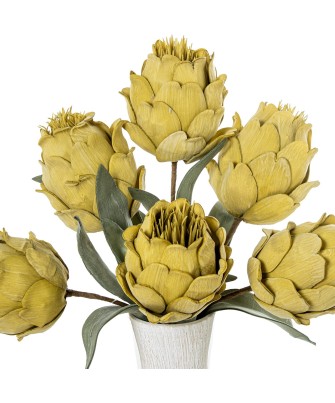 Flor Artificial Amarilla Espuma EVA y Papel 65cm | Nova Decoración