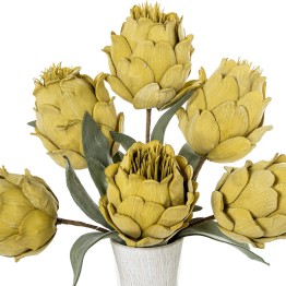 Flor Artificial Amarilla Espuma EVA y Papel 65cm | Nova Decoración