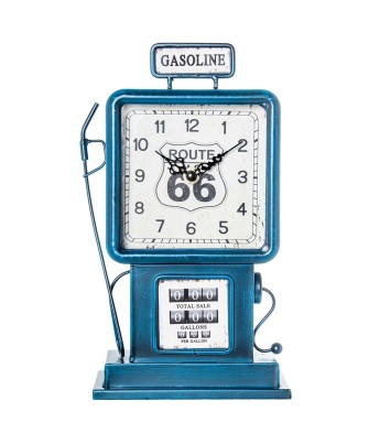 Reloj Sobremesa Surtidor Gasolina Ruta 66 Metal - Nova Decoración