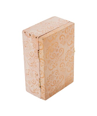 Joyero de Metal Blanco y Oro con Arabescos (15x10x6cm)