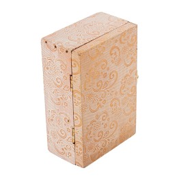 Joyero de Metal Blanco y Oro con Arabescos (15x10x6cm)