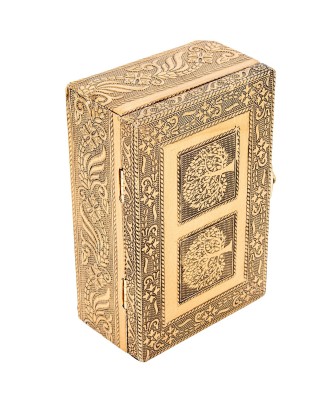 Joyero de Metal Dorado Árbol de la Vida (15x10x6cm)