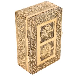 Joyero de Metal Dorado Árbol de la Vida (15x10x6cm)