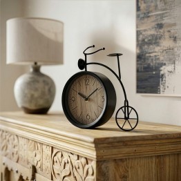 Reloj Sobremesa Bicicleta Metal Hierro Retro - Nova Decoración