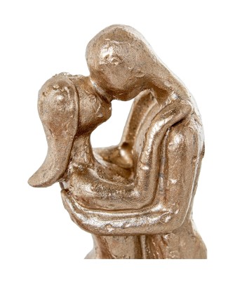 Figura Pareja Bajo Árbol De La Luna Beige y Dorado | 21cm