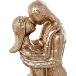 Figura Pareja Bajo Árbol De La Luna Beige y Dorado | 21cm