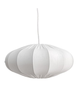 Lámpara Techo Algodón Blanco y Hierro Ø40x18cm | E27