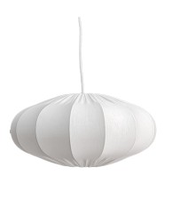 Lámpara Techo Algodón Blanco y Hierro Ø40x18cm | E27