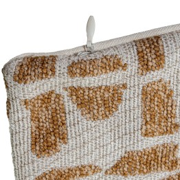 Cojín Decorativo Geométrico Beige y Mostaza 45x45 cm