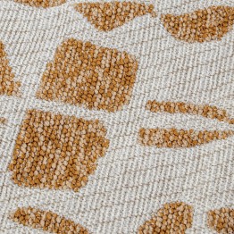 Cojín Decorativo Geométrico Beige y Mostaza 45x45 cm
