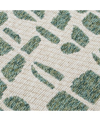 Cojín Decorativo Geométrico Beige y verde 45x45 cm