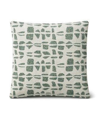 Cojín Decorativo Geométrico Beige y verde 45x45 cm