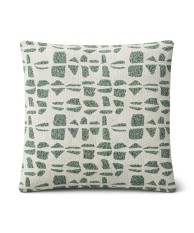 Cojín Decorativo Geométrico Beige y verde 45x45 cm
