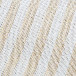 Cojín de Rayas Doble Cara Beige y Blanco 45x45 cm