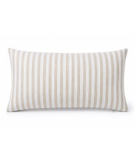 Cojín Riñonero de Rayas Beige y Blanco 30x50 cm
