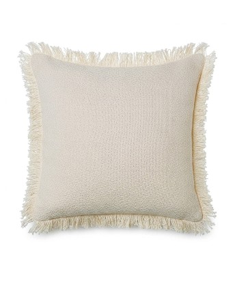 Cojín con Flecos Beige Decorativo 42x42 cm