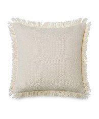 Cojín con Flecos Beige Decorativo 42x42 cm