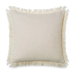 Cojín con Flecos Beige Decorativo 42x42 cm