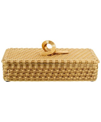 Joyero Resina Dorado Trenzado Lazo 19,5cm - Nova Decoración