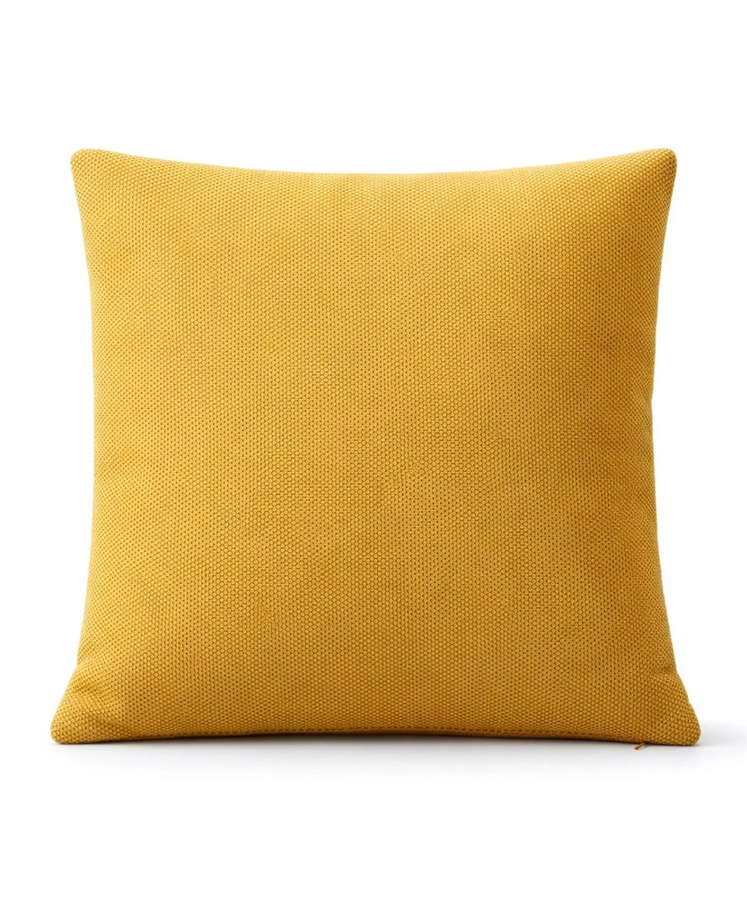 Cojín Texturizado Amarillo Mostaza 45x45 cm