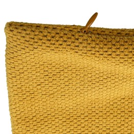 Cojín Riñonero Texturizado Amarillo Mostaza 30x50 cm