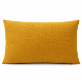 Cojín Riñonero Texturizado Amarillo Mostaza 30x50 cm