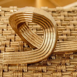 Joyero Resina Dorado Trenzado Lazo 19,5cm - Nova Decoración