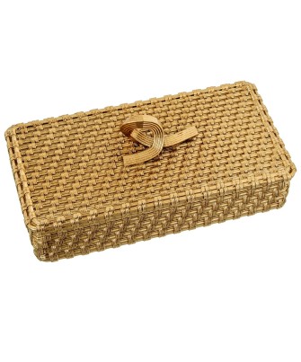 Joyero Resina Dorado Trenzado Lazo 19,5cm - Nova Decoración